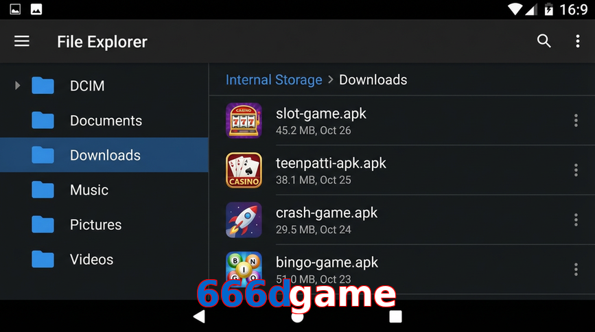 Main screen of 666Dgame gameapk page for PK players